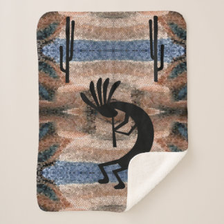 Manta Sherpa Mosaico del desierto del suroeste de Kokopelli peq