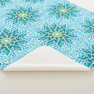 Manta Sherpa Mosaico Marino