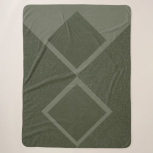 Manta Sherpa Moss Green Bold Diamond Sherpa Blanket
