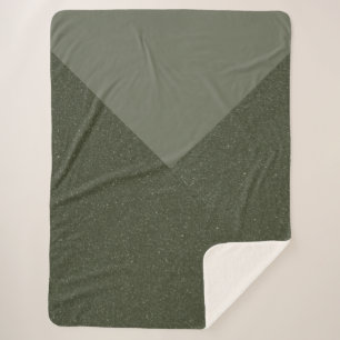 Manta Sherpa Moss Green Chevron Sherpa Blanket