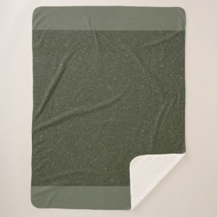 Manta Sherpa Moss Green Sherpa Blanket con borde