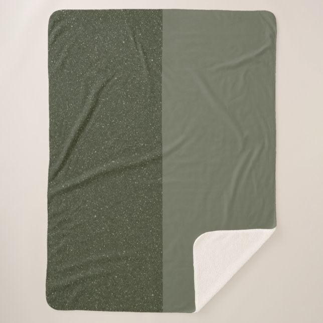 Manta Sherpa Moss Green Split Sherpa Blanket (Anverso)