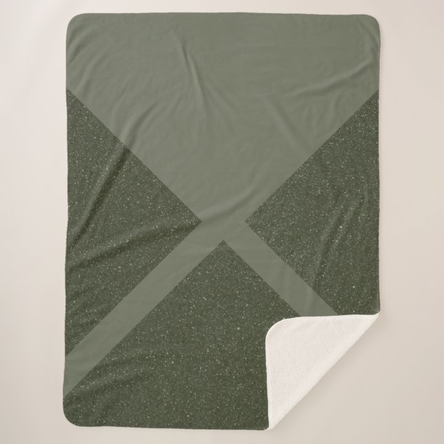 Manta Sherpa Moss Green Split Sherpa Blanket (Anverso)