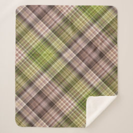 Manta Sherpa Mossy Bark Brown and Green Plough