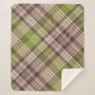Manta Sherpa Mossy Bark Brown and Green Plough