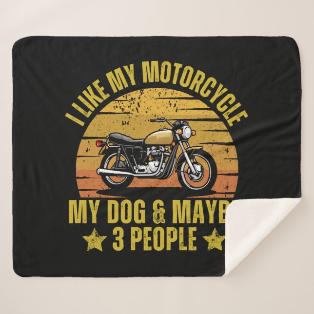 Manta Sherpa Motocicleta de perro (Anverso (horizontal))