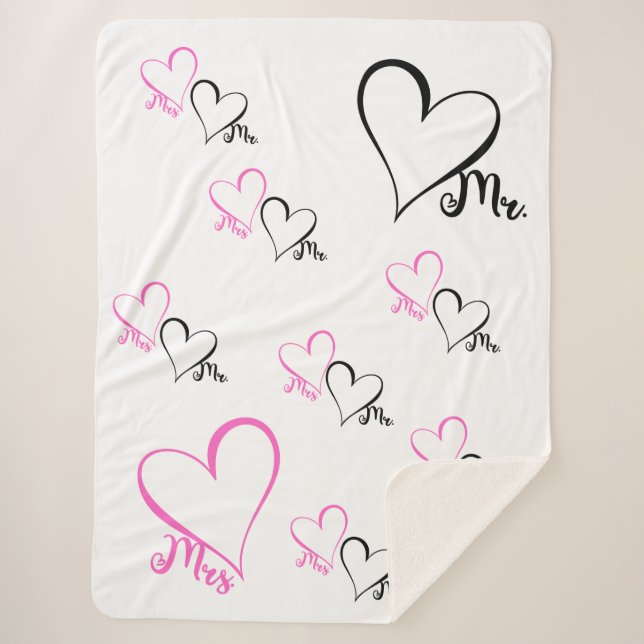 Manta Sherpa Mr. & Mrs. Sherpa Blanket (Anverso)