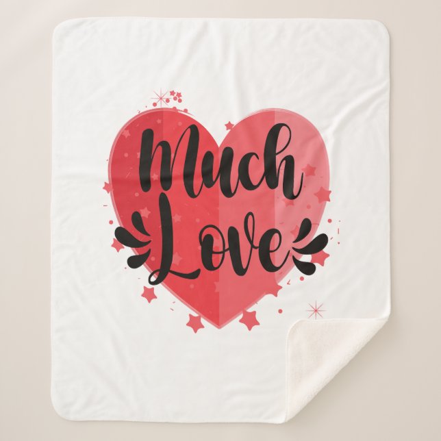 Manta Sherpa Mucho amor, gran corazón (Anverso)