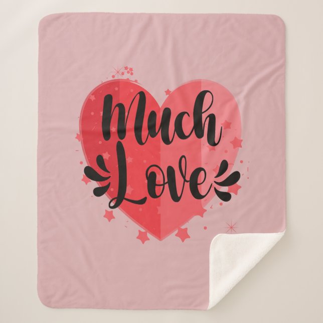 Manta Sherpa Mucho amor, gran corazón (Anverso)