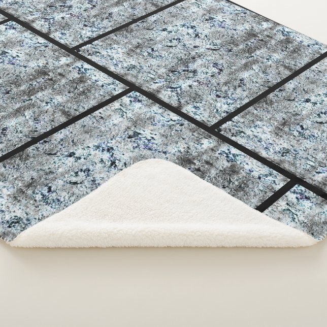 Manta Sherpa Muito Rústico fungo prateado sujo de carbono (3/4)