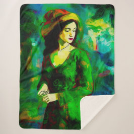 Manta Sherpa Mujer en Gorra