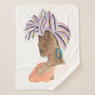 Manta Sherpa Mujer fuerte y bella