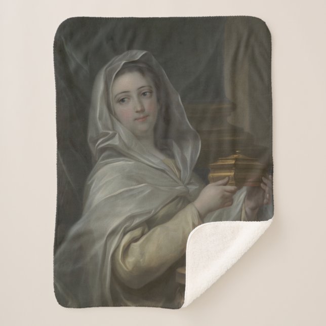 Manta Sherpa Mujer retratada como una Virgen Vestal (Antigua Ro (Anverso)