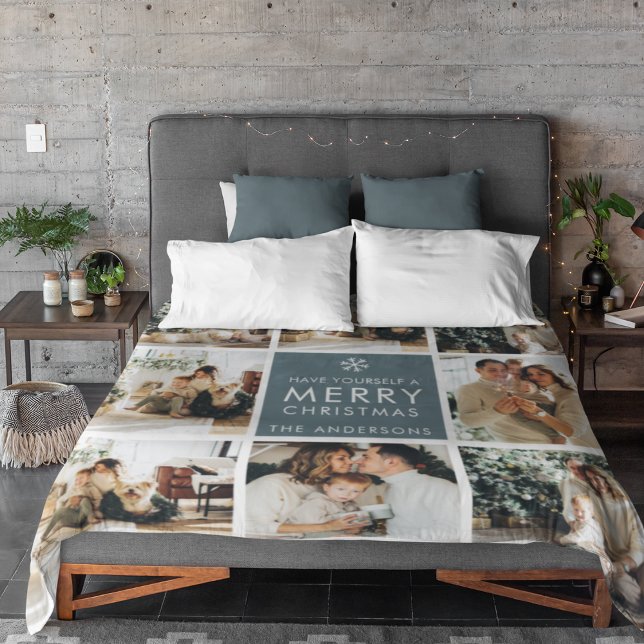 Manta Sherpa Multi Holiday Photos | Merry Christmas | Gift (Subido por el creador)