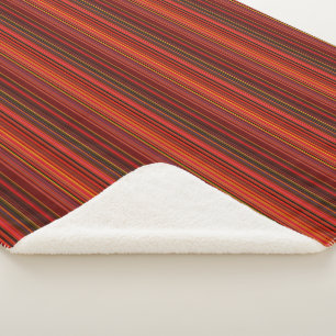 Manta Sherpa Multicolor - Estilo de moda - Patrón de bandas