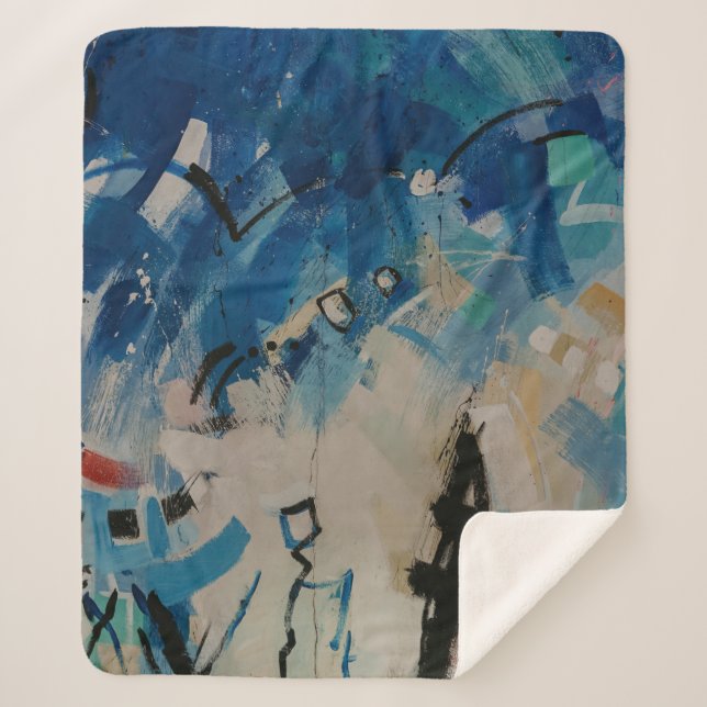 Manta Sherpa Multicolored abstract wall (Anverso)