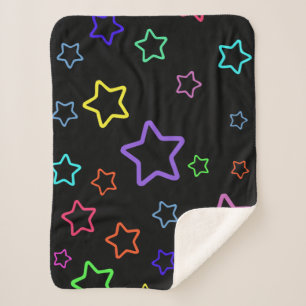 Manta Sherpa Multicolored Starry Night