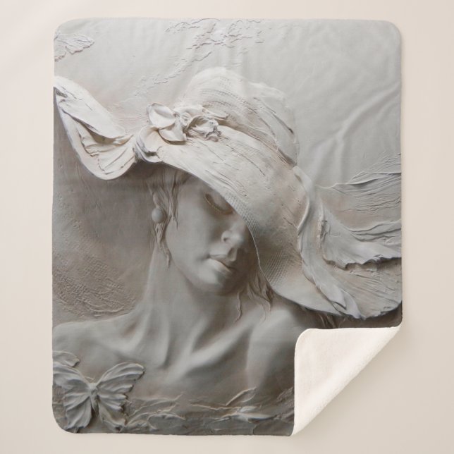 Manta Sherpa mural mural 3d ilusión 3d, fondo, arte, mural, flo (Anverso)