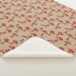 Manta Sherpa Mushrooms Sherpa Blanket