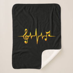 Manta Sherpa Music Pulse Notes Clef Frecuence Wave Sound