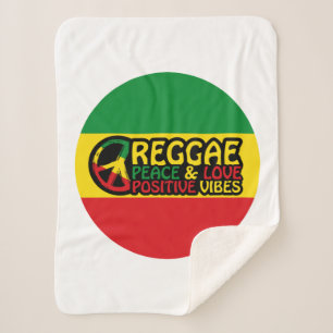 Manta Sherpa Música de reggae con citas positivas