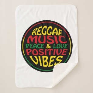 Manta Sherpa Música de reggae con dichos y citas positivas