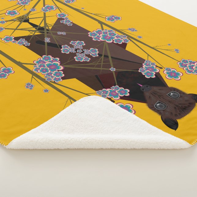 Manta Sherpa Mustard Sherpa Blanket (3 tamaños) (3/4)