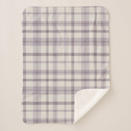Manta Sherpa Muted Farmhouse Purple Plaid Baby Boy's Nursery