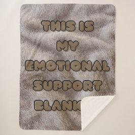 Manta Sherpa My Emotional Support Blanket - Fuzzy Brown -Sherpa