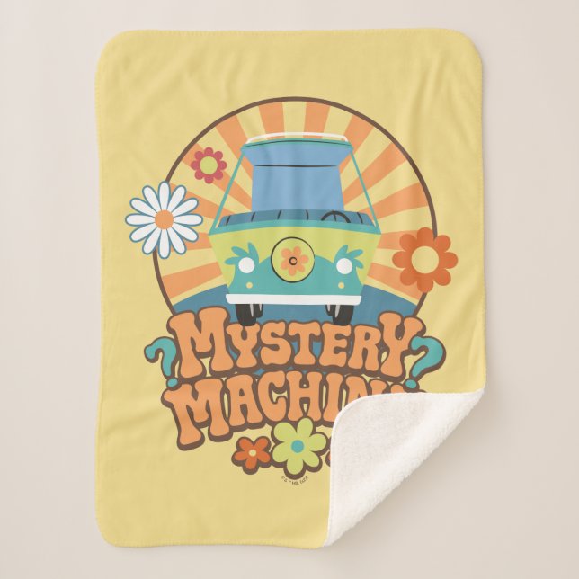Manta Sherpa Mystery Machine Van Floral Graphic (Anverso)