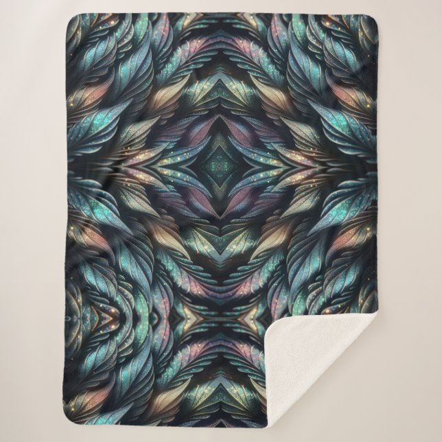 Manta Sherpa Mythical Feathers (Anverso)