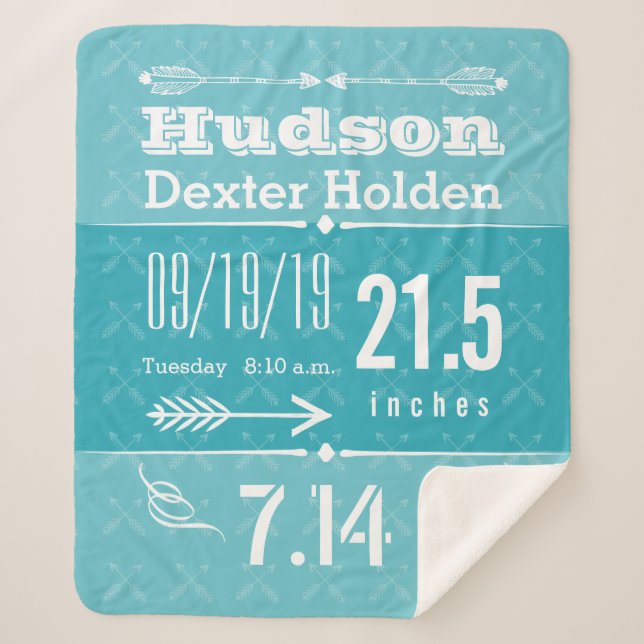 Manta Sherpa Nacimiento Registro de Nacimiento Niño Nacimiento  (Anverso)