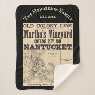 Manta Sherpa Nantucket Martha’s Vineyard 1893 Ferrocarril Old C