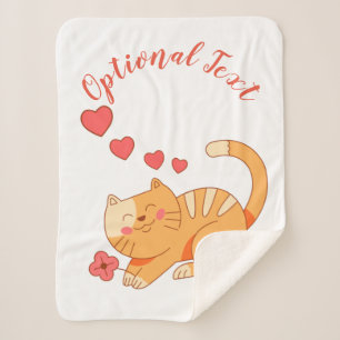 Manta Sherpa Naranja Amante De La Cuta Tabby Kitten