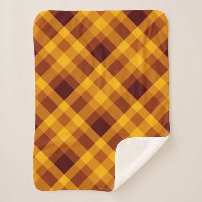 Manta Sherpa Naranja De Calabaza Cubierta Pequeña Funda Sherpa (Anverso)