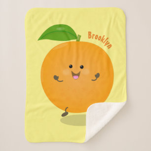 Manta Sherpa Naranja de danza dulce cítricos