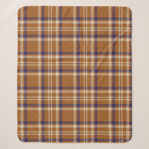 Manta Sherpa Naranja Glen Plaid texturizado patternabstracto si