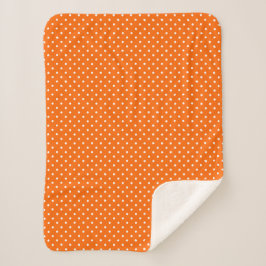 Manta Sherpa Naranja Polka Dots Sherpa Blanket