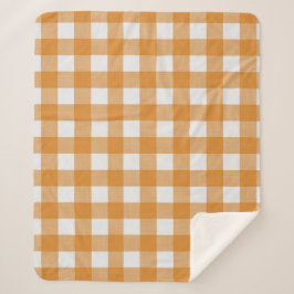 Manta Sherpa Naranja White Buffalo Check Plaid Farmhouse