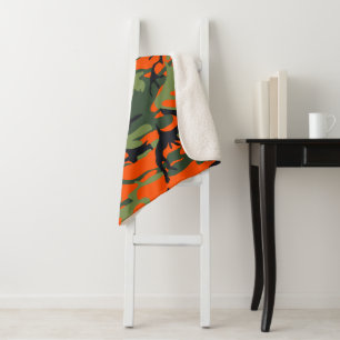 Manta Sherpa Naranja y Camuflaje Verde, Ejército