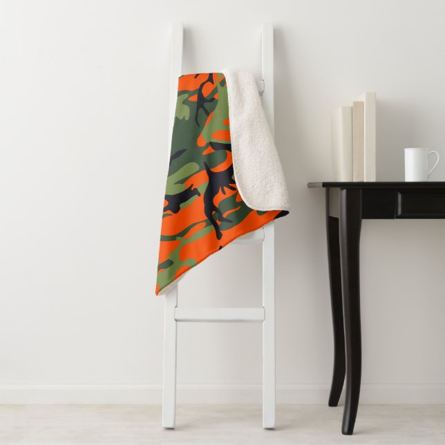 Manta Sherpa Naranja y Camuflaje Verde, Ejército (In situ)