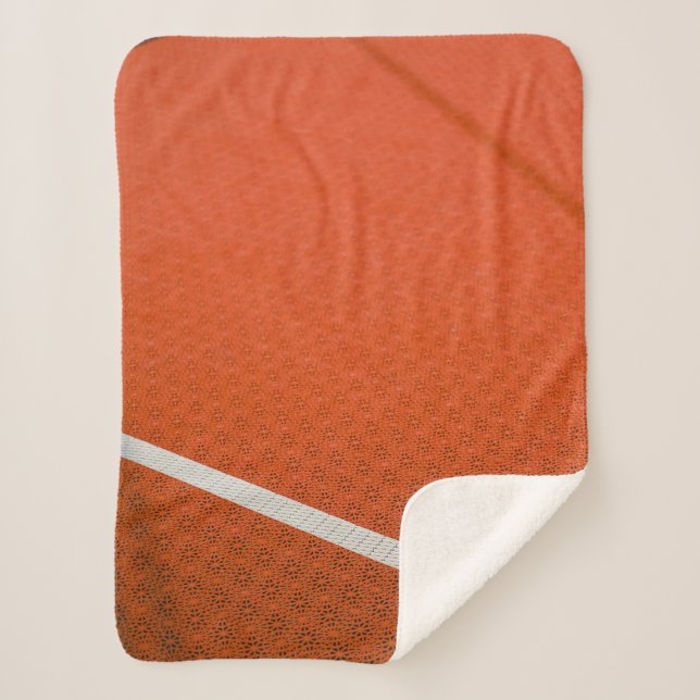 Manta Sherpa Naranja y textil blanco (Anverso)