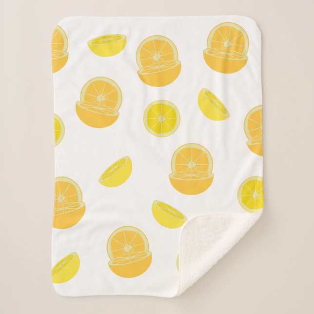 Manta Sherpa Naranjas y Lemones (Anverso)
