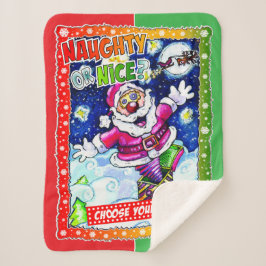 Manta Sherpa Naughty or nice, choose your list
