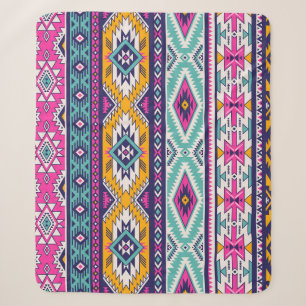 Manta Sherpa Navajo tribal vintage: patrón retro