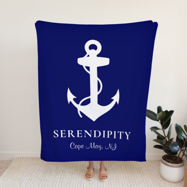 Manta Sherpa Navía azul de anclaje de barco personalizada (Subido por el creador)