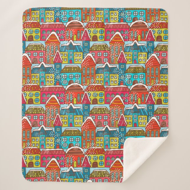 Manta Sherpa Navidades acogedores (Anverso)