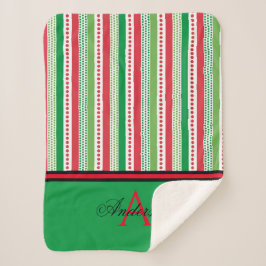 Manta Sherpa Navidades bandas personalizadas