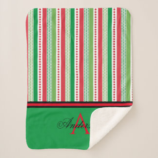 Manta Sherpa Navidades bandas personalizadas