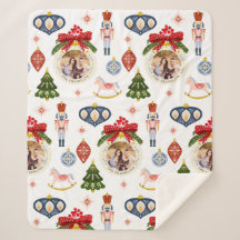 Navidades coloridos Foto Sherpa Blanket decorativa
